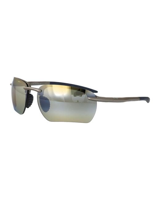 Maui Jim Blue Metal Matte Plastic Sunglasses