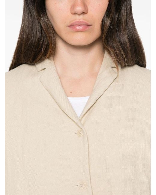 Apuntob Natural Wool And Cotton Blend Jacket