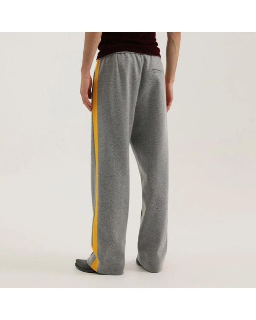 1989 STUDIO Gray Pants With Side Stripe for men