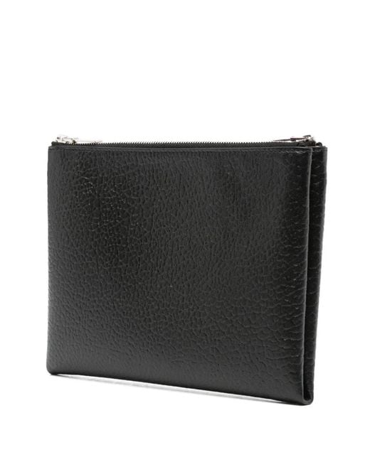 McQueen Black Leather Pouch