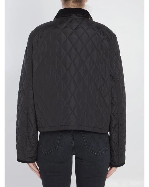 Burberry Black Cropped Quilted Jacket