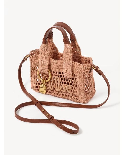 Chloé Metallic Mini Summer Banana East-West Tote Bag