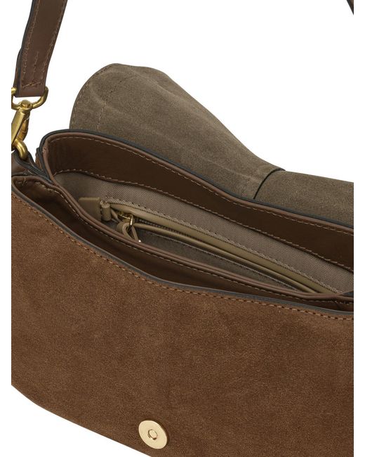 Gianni Chiarini Brown Cow Leather Polyester Polyurethane Cotton Shoulder Bags