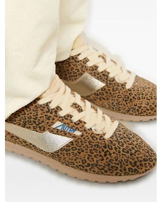 Autry Brown Windspin Sneakers