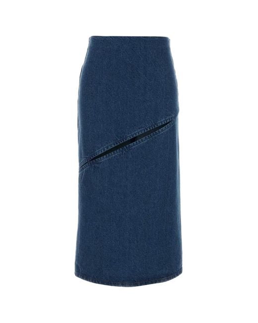 Jil Sander Blue Denim Skirt 02 Treated