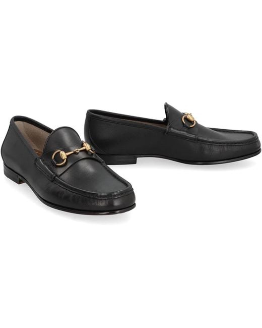 Gucci Black Horsebit 1953 Leather Loafers for men