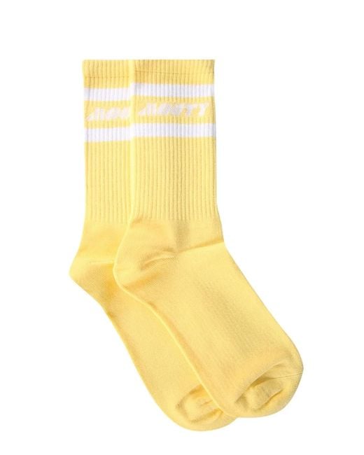MOUTY Yellow Logo Socks for men
