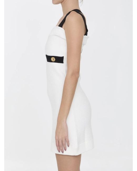Patou White 3D Knit Dress