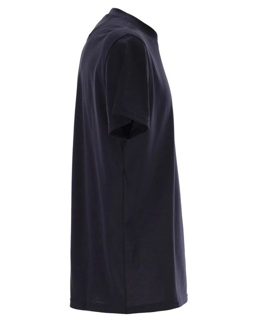 PT Torino Black Silk And Cotton Jersey Knit for men
