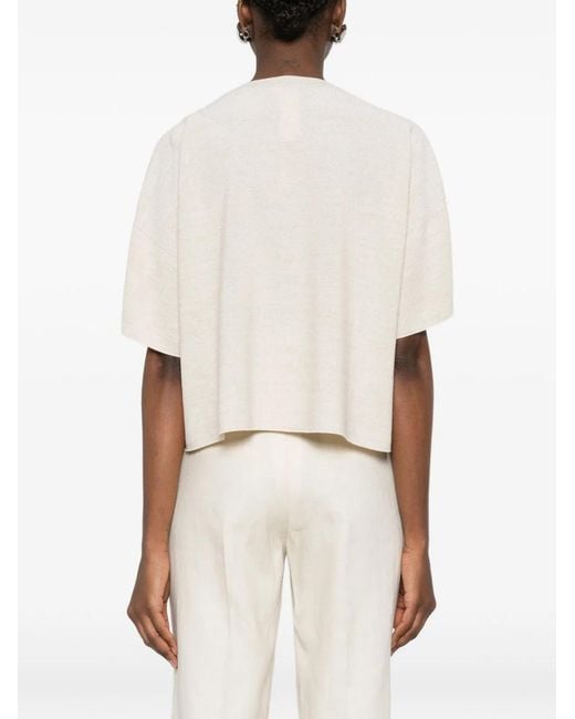 Fabiana Filippi White Cotton Blend T-Shirt