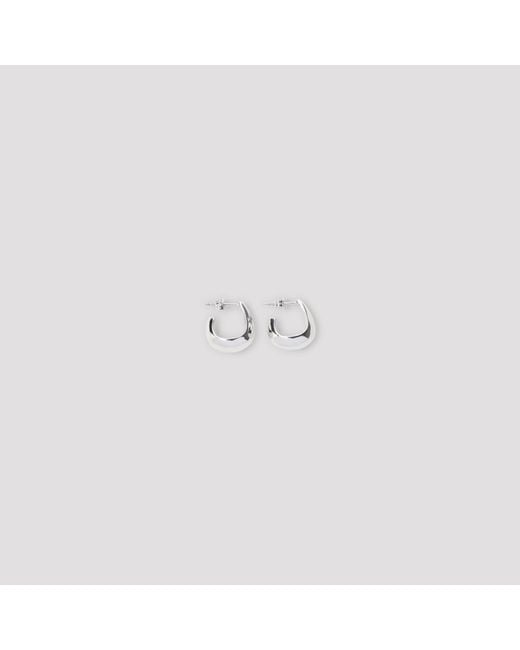 Lemaire White Curved Mini Drop Earrings