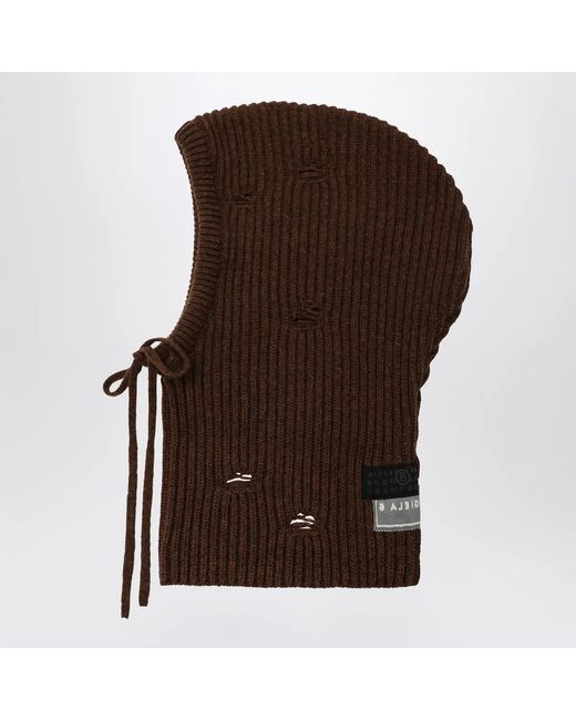 MM6 by Maison Margiela Brown Wool-Blend Hood for men