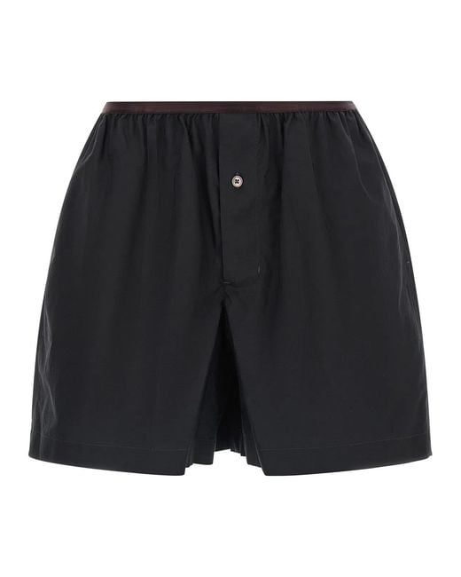 Lemaire Black 'Boxer' Shorts