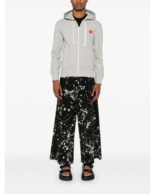 COMME DES GARÇONS PLAY Gray Cotton Hoodie