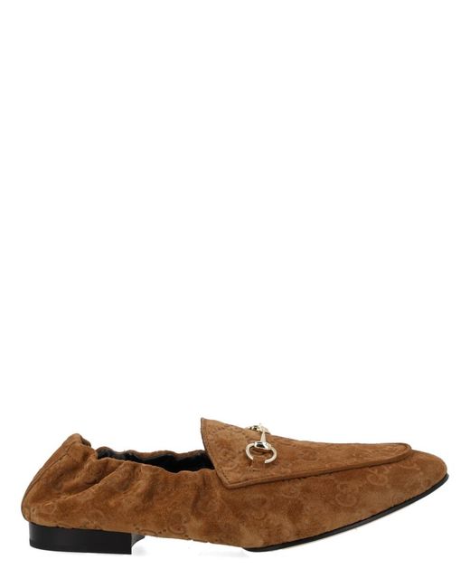 Gucci Brown Gg Loafer With Clamp