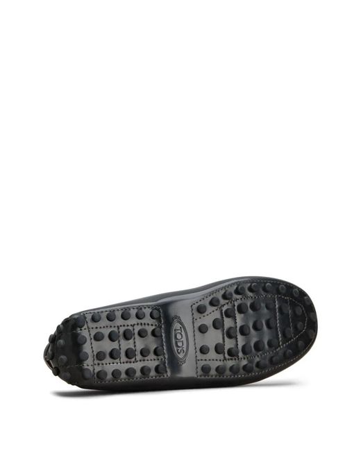 Tod's Black Gommino Leather Loafers