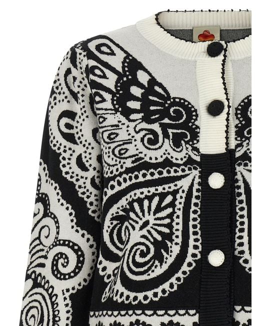 Farm Rio Black Polyester Cardigan