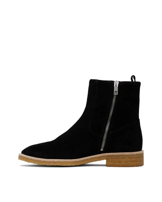 Represent Black Crepe Suede Chelsea Boots for men