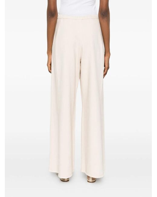 Forte_forte White Cotton Wide-Leg Trousers