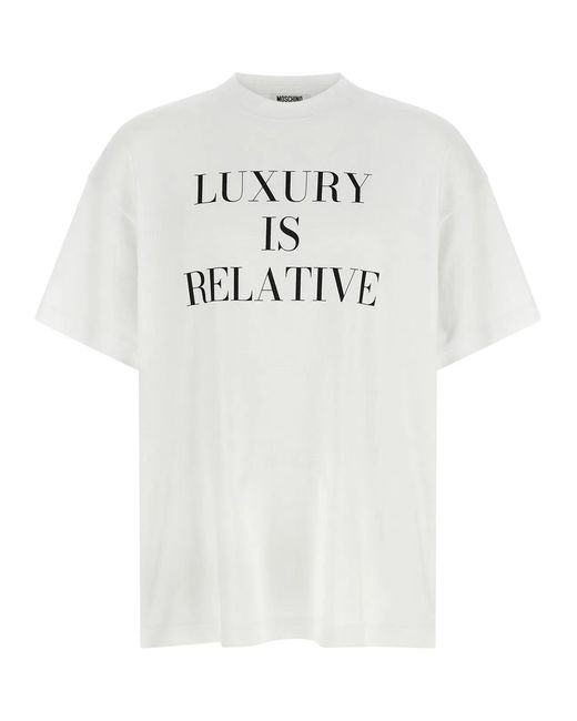 Moschino White Printed T-Shirt