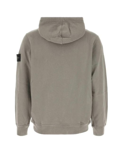 Stone Island Gray Hoodie Sweater for men