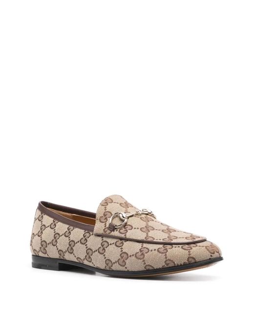 Gucci Gray Jordan Gg Motif Loafers