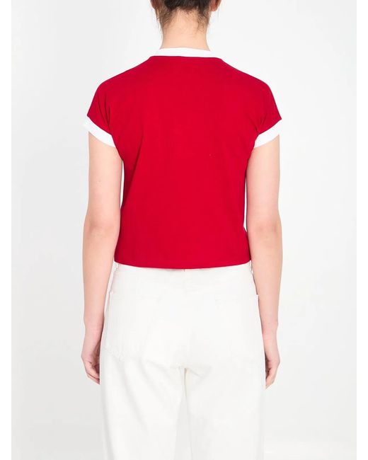Versace Red Stretch Cotton Jersey T-Shirt