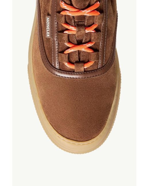 Moncler Brown Baskets Vera Leisure En Daim Marron