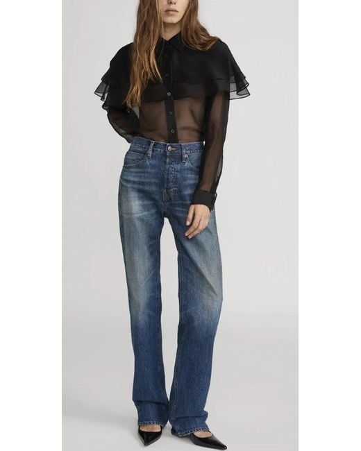 FRAME Blue Cotton Jeans
