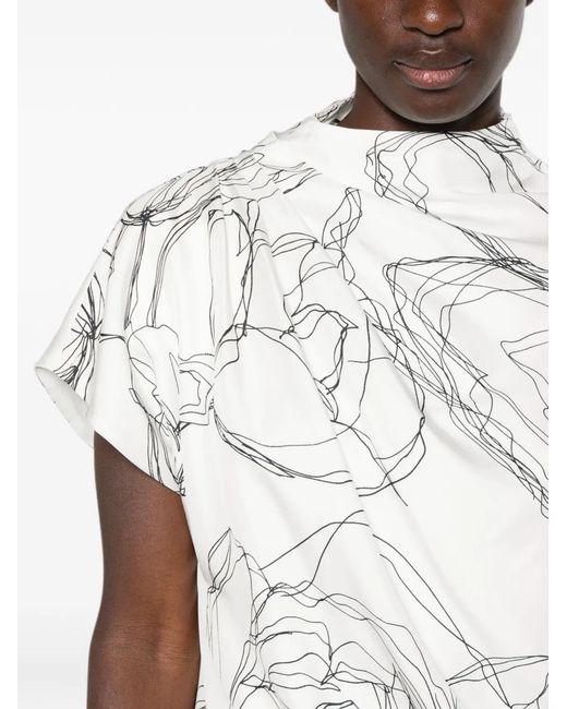 Fabiana Filippi White Silk Top
