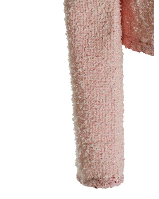 Self-Portrait Pink Bouclé Short Jacket