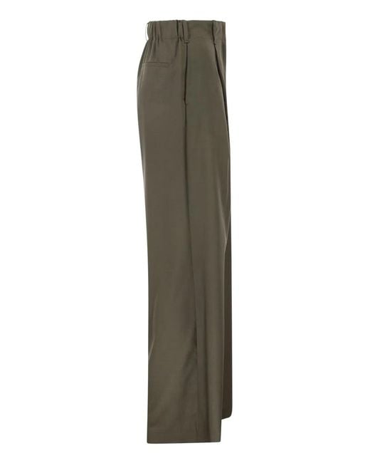 Herno Green Military Elastane Trousers