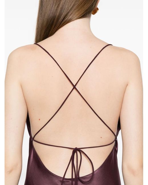 Pinko Purple Bordeaux Cotton Dress