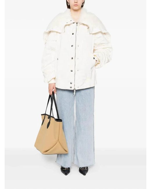 Ermanno Scervino Natural Polyester Parka