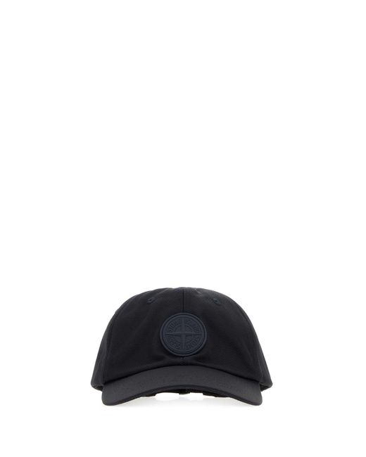 Stone Island Black Hat for men