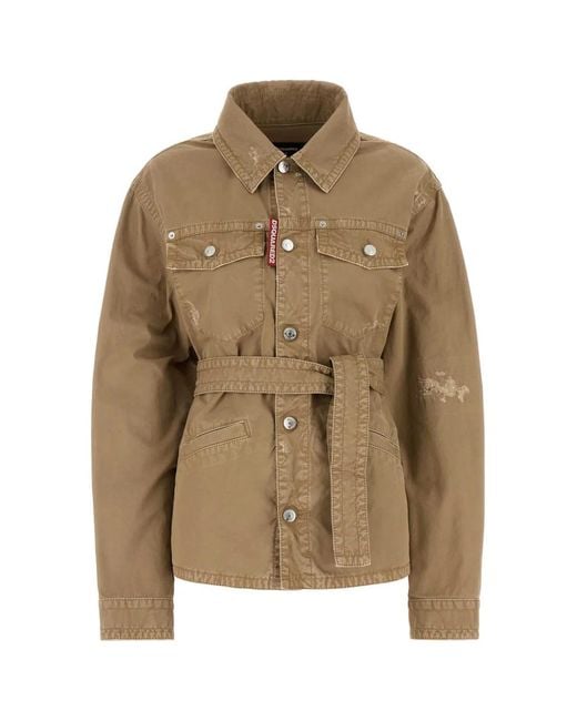 DSquared² Brown Cotton Jacket