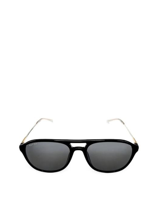 Gucci Black Rectangular Frame Polarized Sunglasses