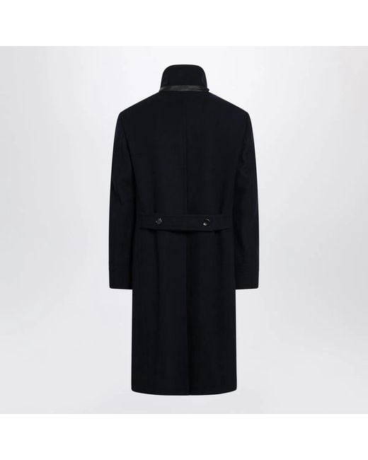 Tom Ford Black Double-Breasted Buttoned Coat for men