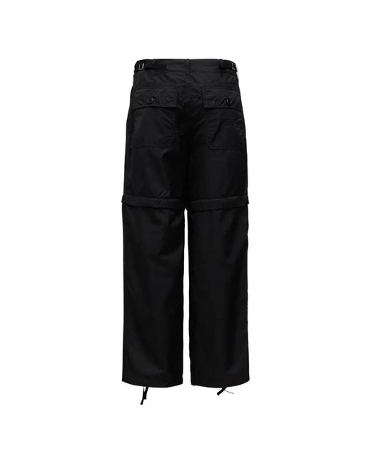 KENZO Black Buttoned Trousers for men