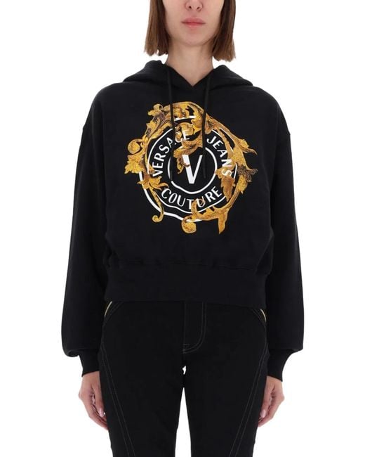Versace Jeans Couture Black Vemblem Baroque Sweatshirt
