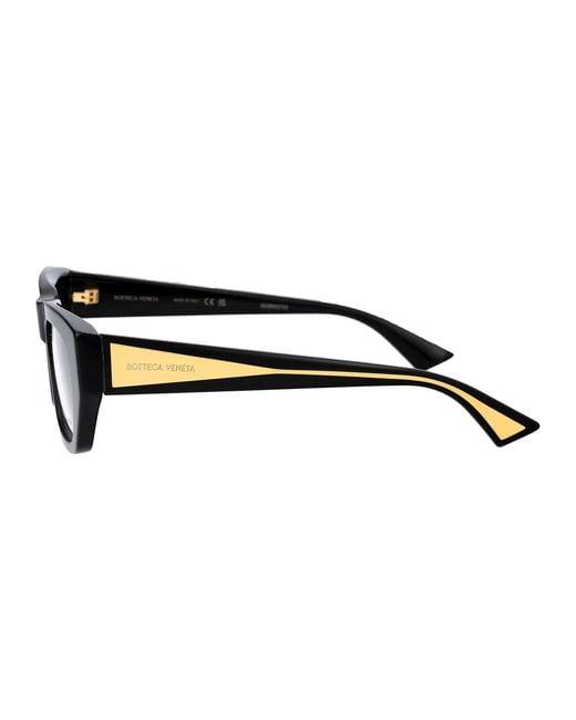 Bottega Veneta Black Crystal Transparent Acetate Glasses
