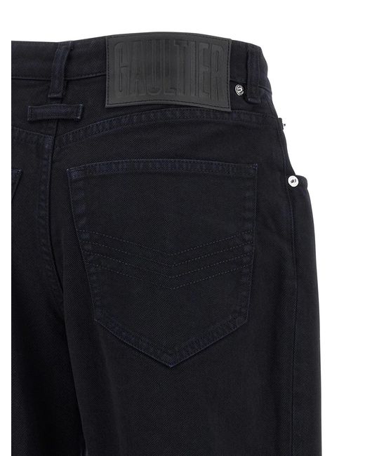 Jean Paul Gaultier Blue 'The Snap-Button Denim' Jeans