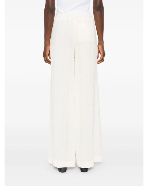 Forte_forte White Giglio Fluid Chic Velvet Pants