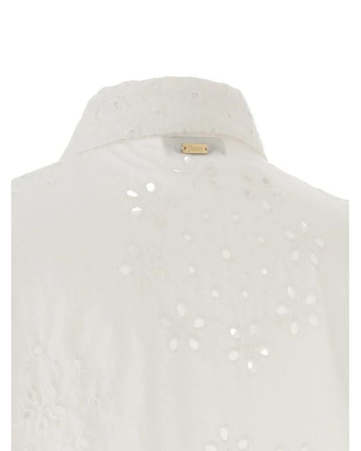 Herno White 'Broderie Anglaise' Shirt