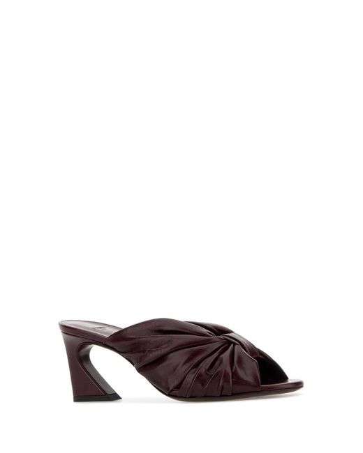 Fendi Brown Slide Nappa Lucida