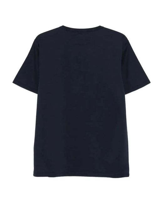 C P Company Blue C.P.Company Cotton T-Shirt With Logo for men