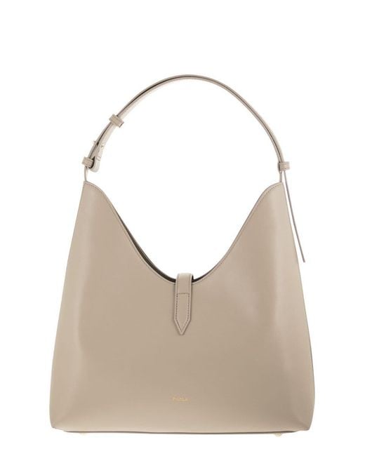 Furla Natural Goccia" Sidney Calf Leather Medium Hobo Bag