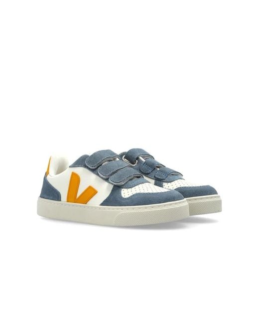 Veja Blue "V-10" Logo Sneaker