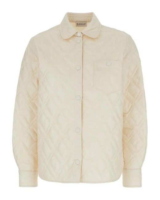 Moncler White Jacket With A Quilted Design