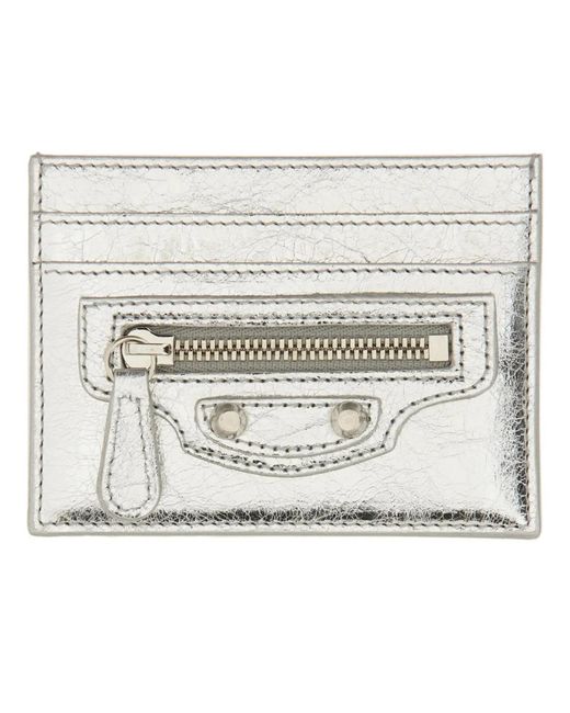 Balenciaga Metallic Card Holder "Le City"